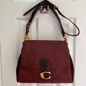 Coach May C Buckle Bag with Snakeskin Detail 4612